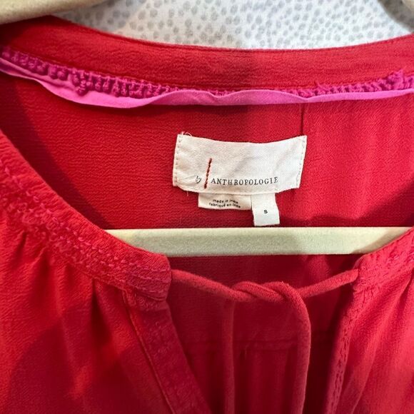 Anthropologie Monica Red Floral Embroidered Top| Size S - Picture 7 of 10